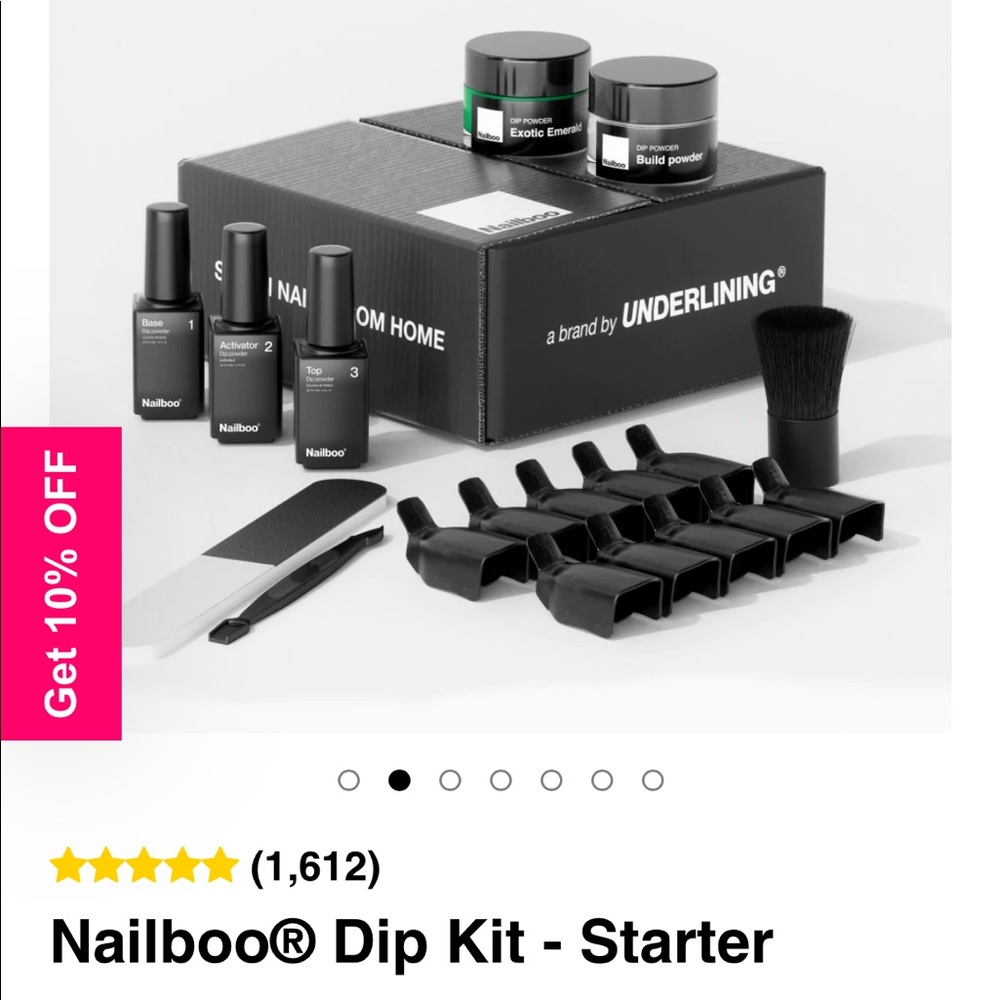 Nailboo dip kit with three colors